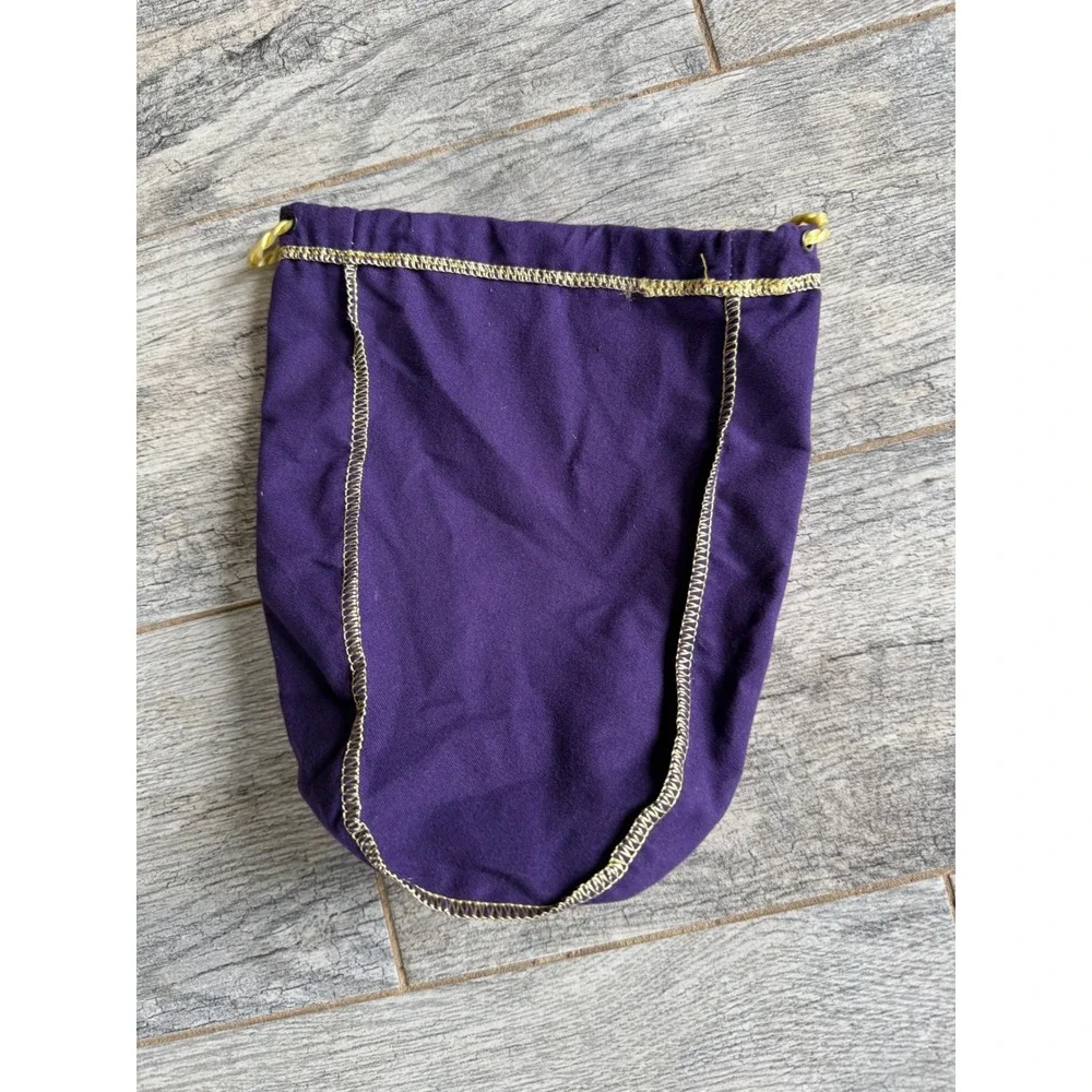 Crown‎ Royal Drawstring Bag Small Purple Gold Logo Pouch 9